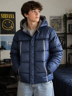 Navy Blue Kids Puffer Jacket size 18